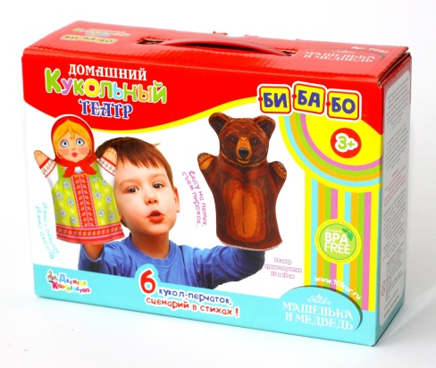 Домашний кукольный театр. "Маша и медведь" (6 кукол-перчаток) 04137Ц
